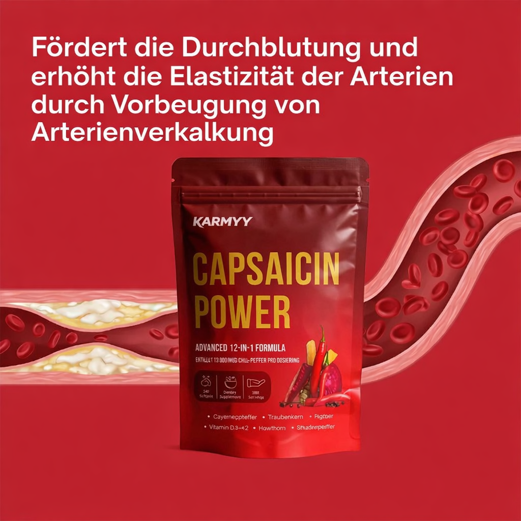 Unterstützen Sie die Gefäßfunktion mit Karmyy Capsaicin Softgel