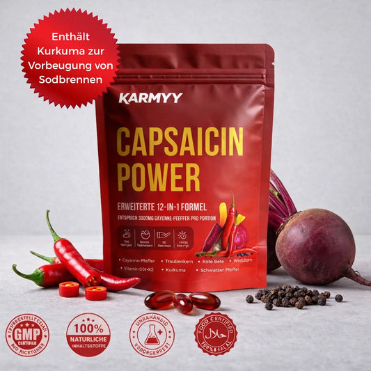 Unterstützen Sie die Gefäßfunktion mit Karmyy Capsaicin Softgel